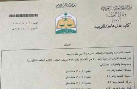 بصك مستقل للارض وافراغ فوري ارض زراعيه 